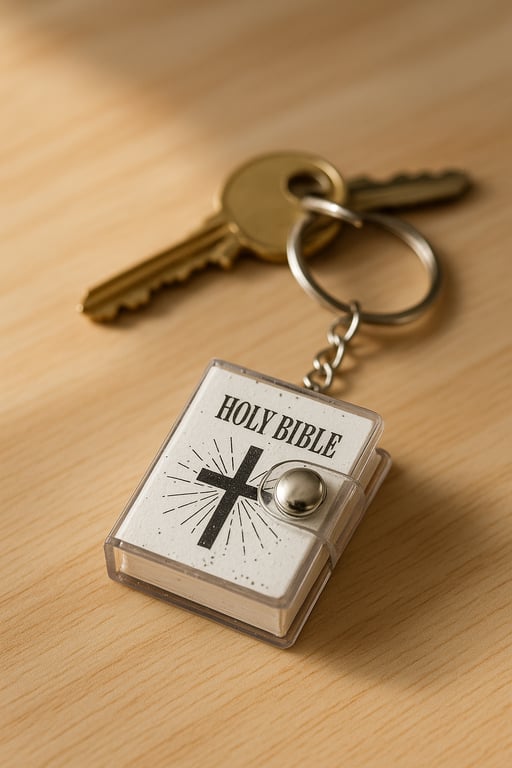 Cute Mini Holy Bible Keychain – Carry Your Faith Everywhere